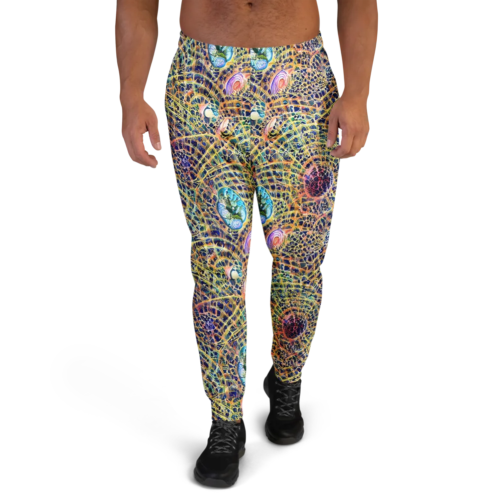 Kaleidoscopic Circuit on Men's Joggers — Front