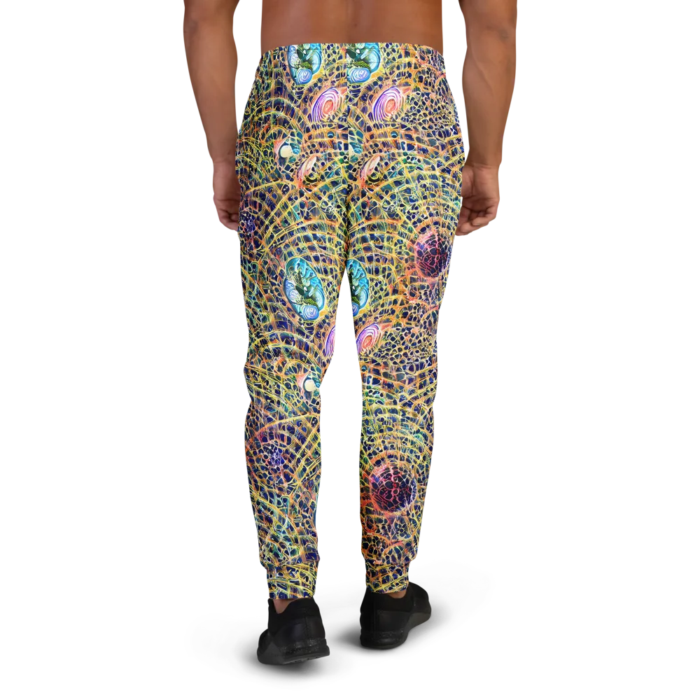 Kaleidoscopic Circuit on Men's Joggers — Back