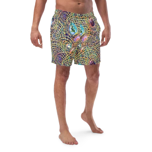Kaleidoscopic Circuit on a Swim Trunks