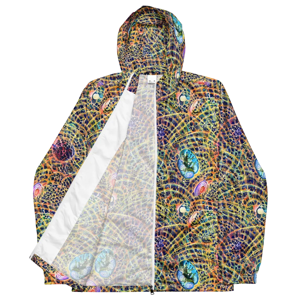 Kaleidoscopic Circuit on Men's Windbreaker — Front
