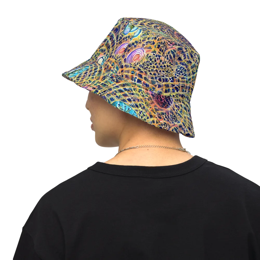 Kaleidoscopic Circuit on Reversible Bucket Hat — Back Inside