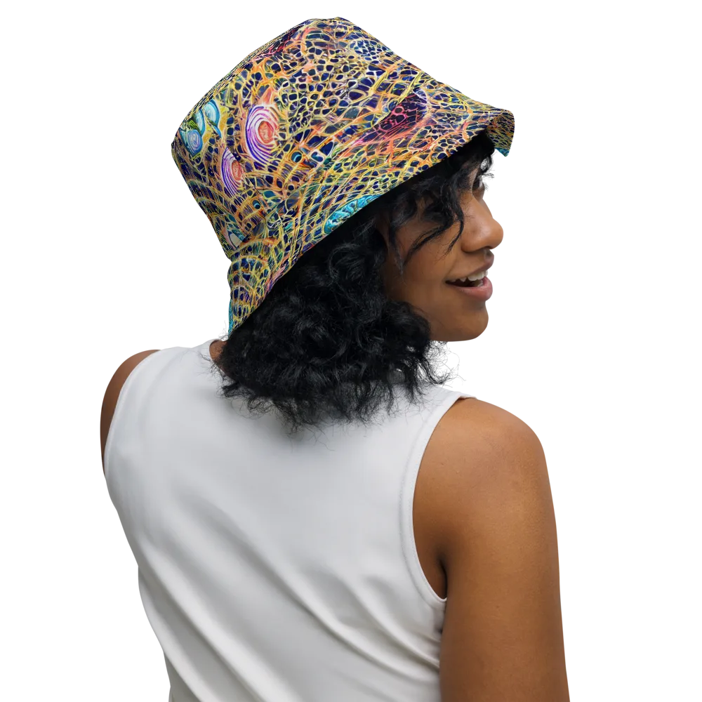 Kaleidoscopic Circuit on Reversible Bucket Hat — Right Outside