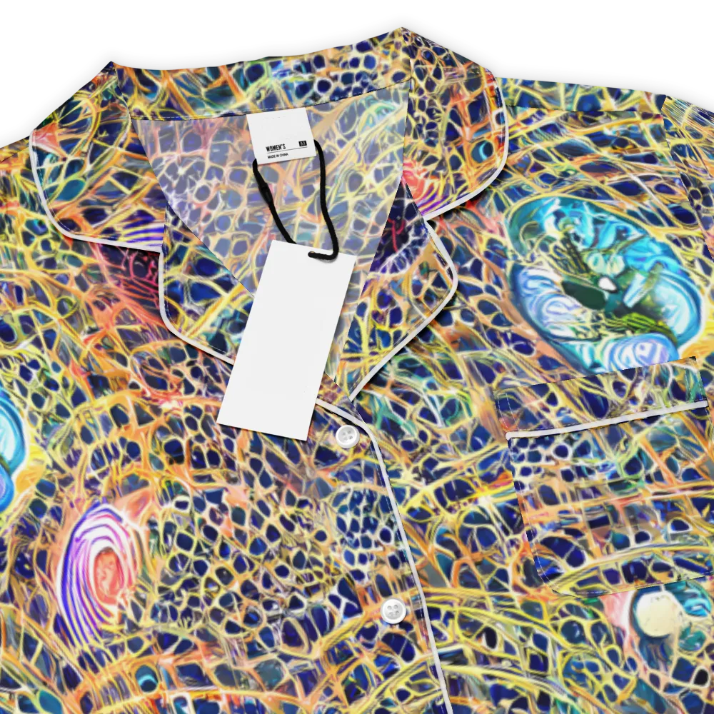 Kaleidoscopic Circuit on Women's Short Sleeve Pajama Top — Product details