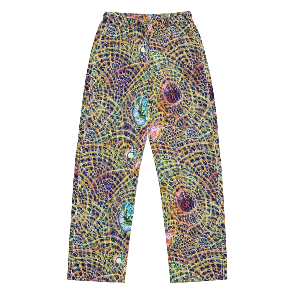 Kaleidoscopic Circuit on Women's Pajama Pants — Front