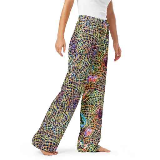 Kaleidoscopic Circuit on a Women's Pajama Pants