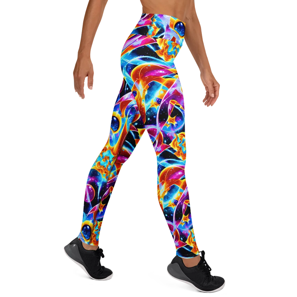 Radiant Gravity on Yoga Leggings — Right