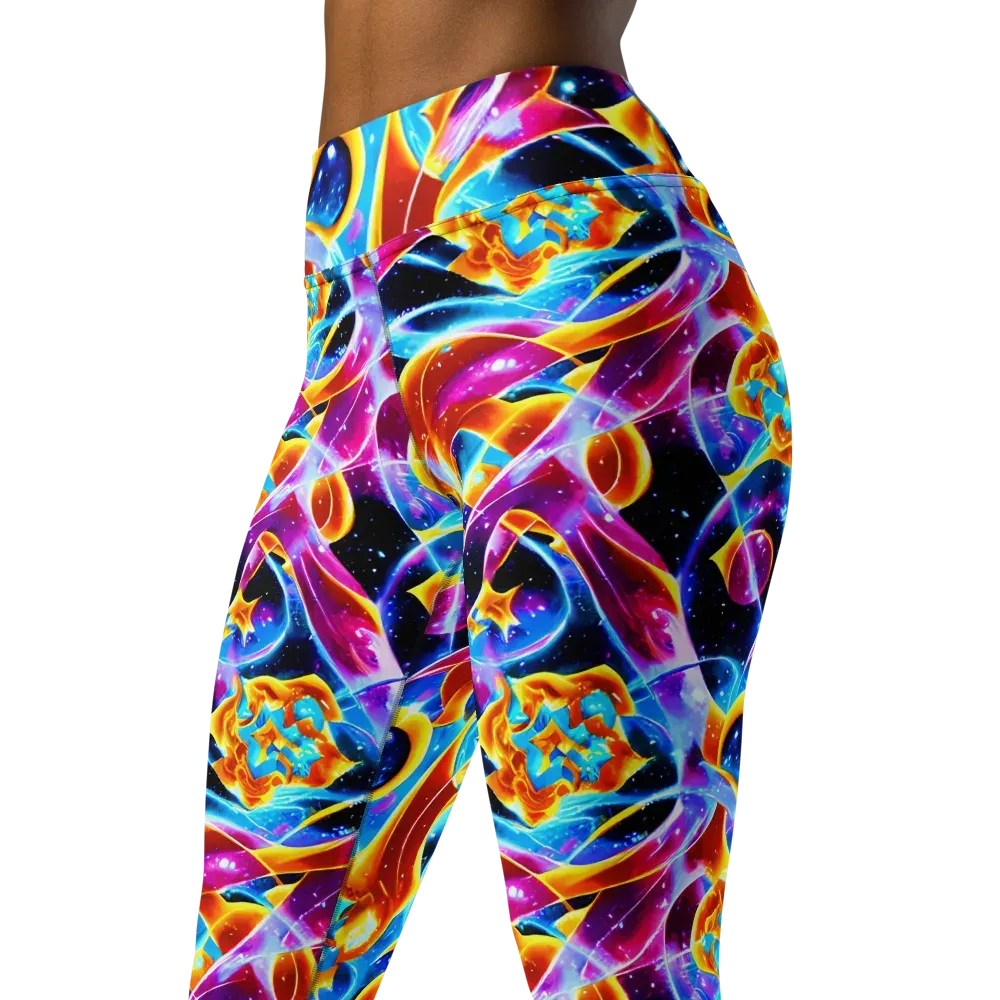Radiant Gravity on Yoga Leggings — Left Front