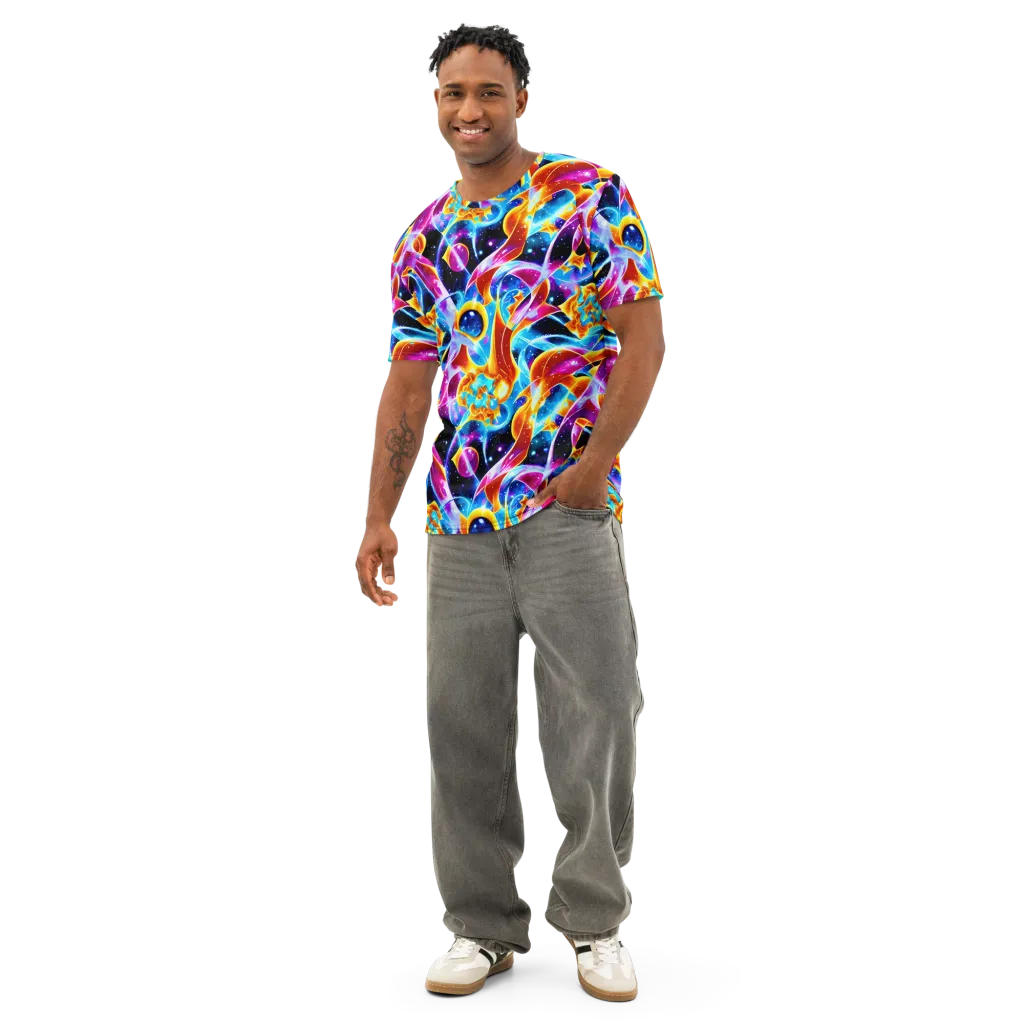 Radiant Gravity on Men's Cotton Crew Neck T-Shirt — Front