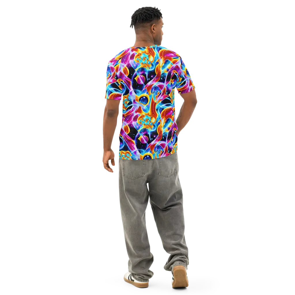 Radiant Gravity on Men's Cotton Crew Neck T-Shirt — Back