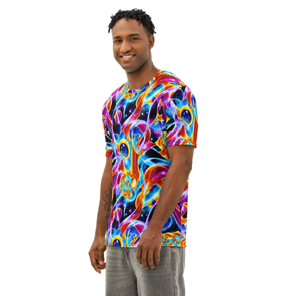 Radiant Gravity on Men's Cotton Crew Neck T-Shirt — Left Front