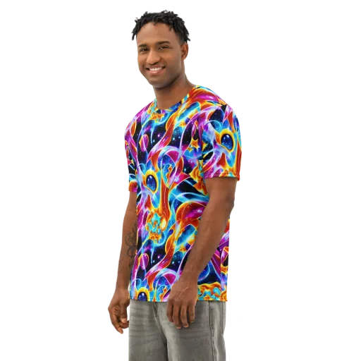 Radiant Gravity on a Men's Cotton Crew Neck T-Shirt