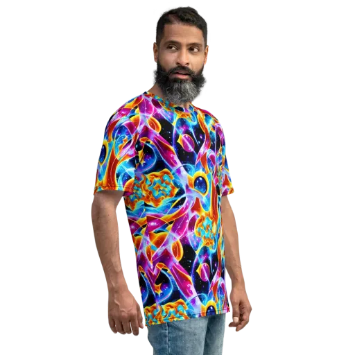 Radiant Gravity on a Men's Crew Neck T-Shirt