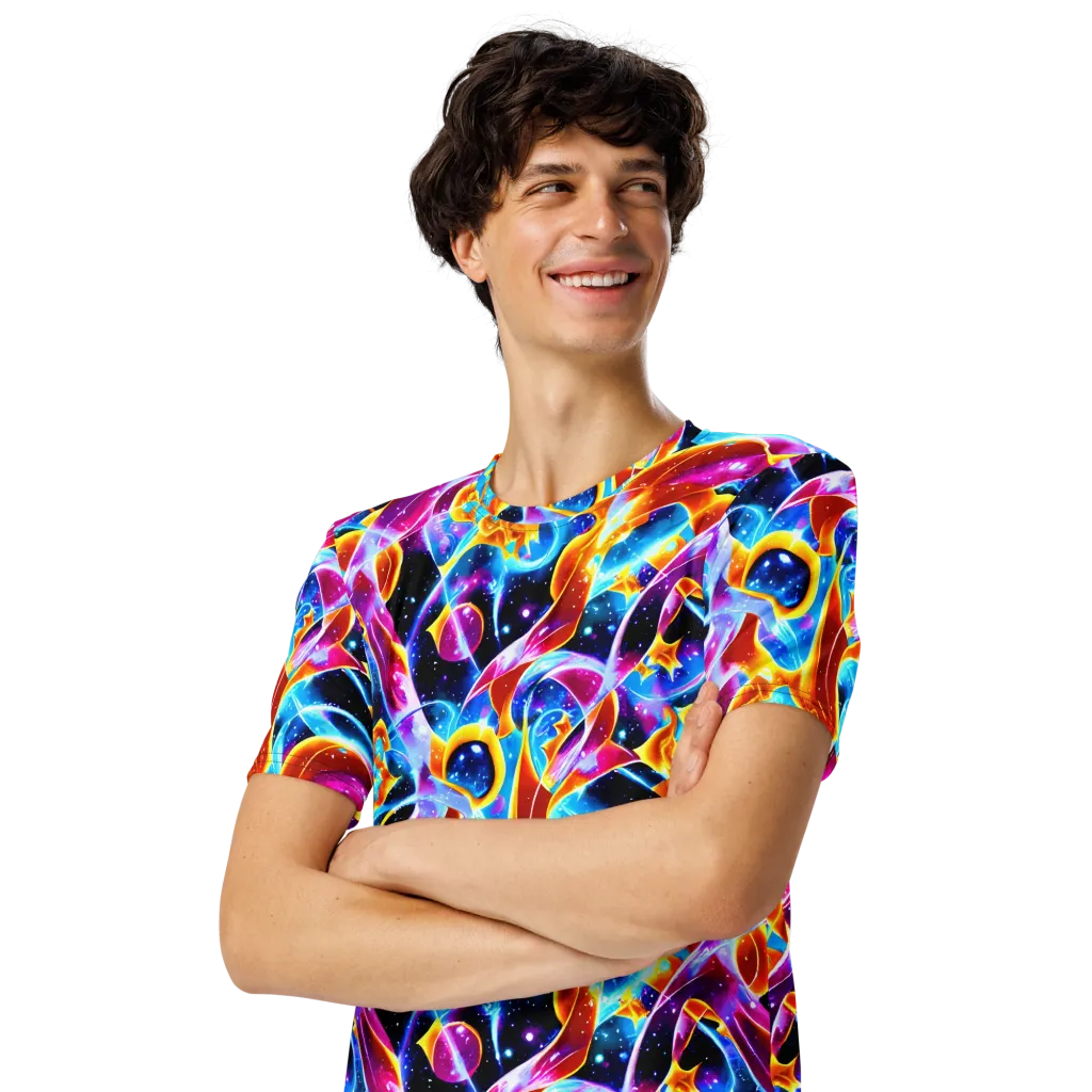 Radiant Gravity on Men's Crew Neck T-Shirt — Left Front