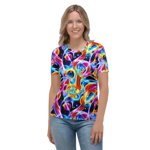 Radiant Gravity on a Women's Crew Neck T-Shirt
