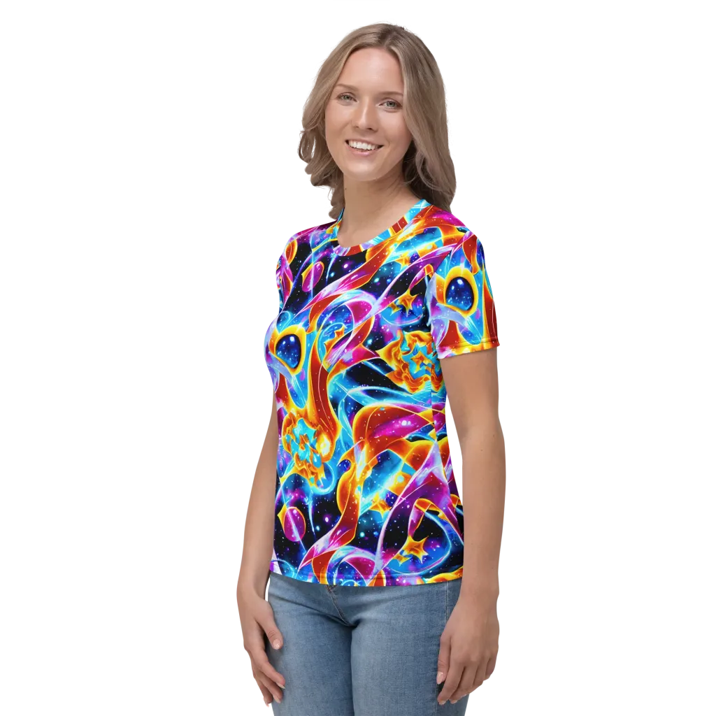 Radiant Gravity on Women's Crew Neck T-Shirt — Left