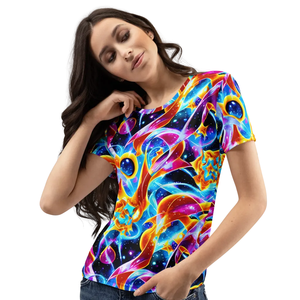 Radiant Gravity on Women's Crew Neck T-Shirt — Left Front