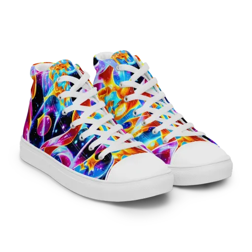 Radiant Gravity on a Women's High Top Canvas Shoes