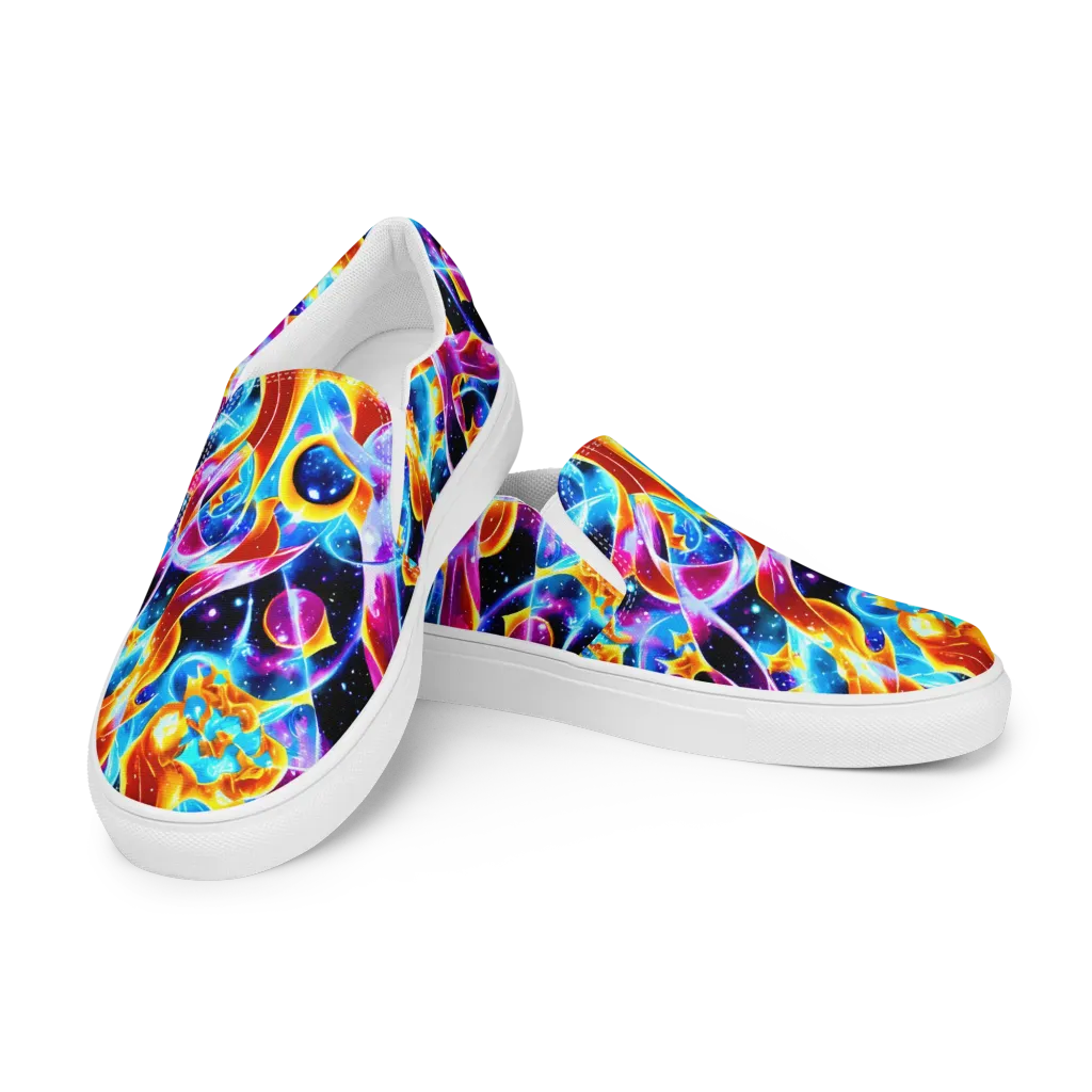 Radiant Gravity on Men's Slip-On Canvas Shoes — Left Front