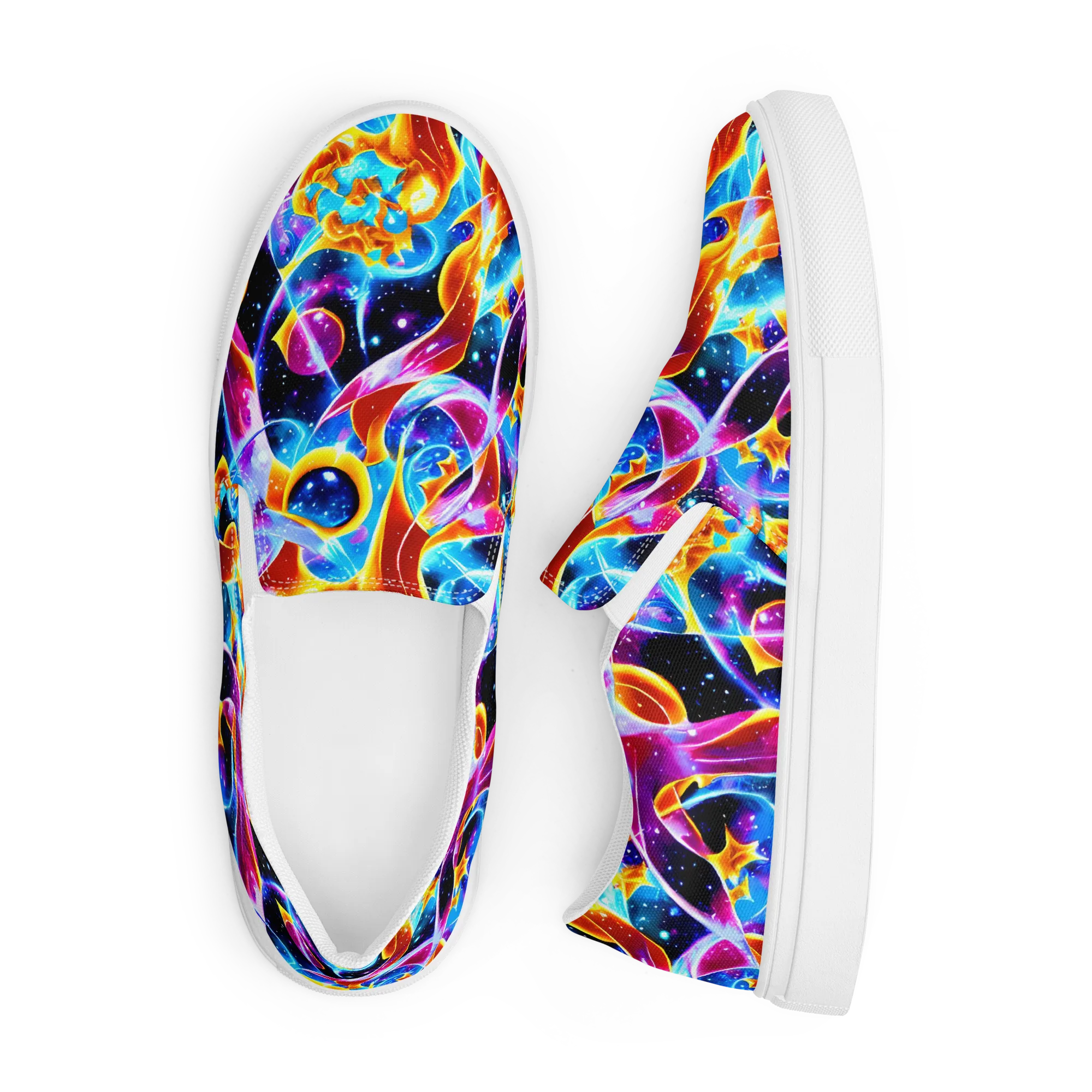Radiant Gravity on Men's Slip-On Canvas Shoes — Front