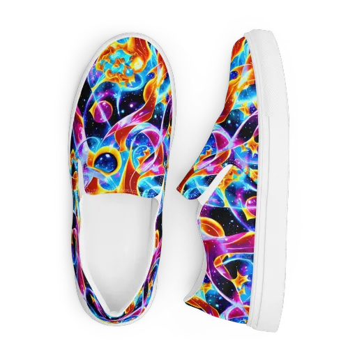 Radiant Gravity on a Men's Slip-On Canvas Shoes