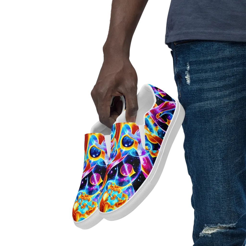 Radiant Gravity on Men's Slip-On Canvas Shoes — Left Front