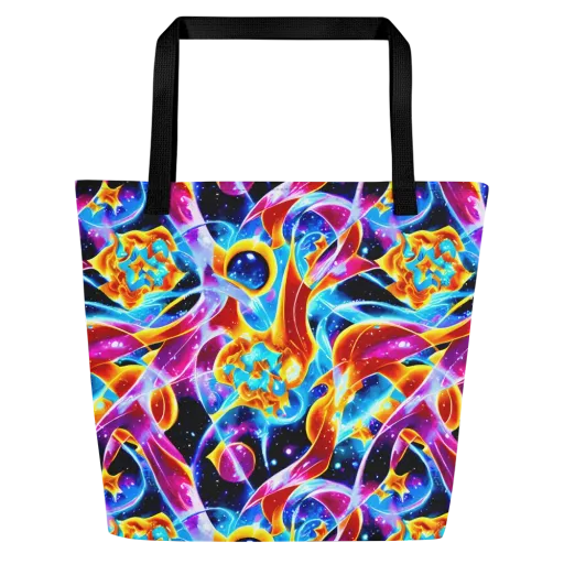 Radiant Gravity on a Large Tote Bag W/ Pocket