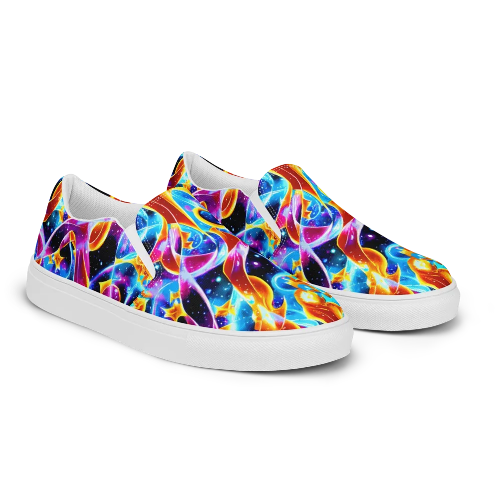 Radiant Gravity on Women's Slip-On Canvas Shoes — Right Front