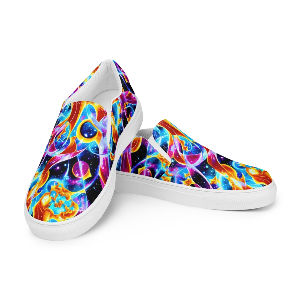 Radiant Gravity on Women's Slip-On Canvas Shoes — Left Front
