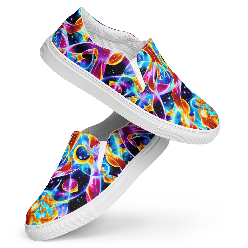 Radiant Gravity on Women's Slip-On Canvas Shoes — Front