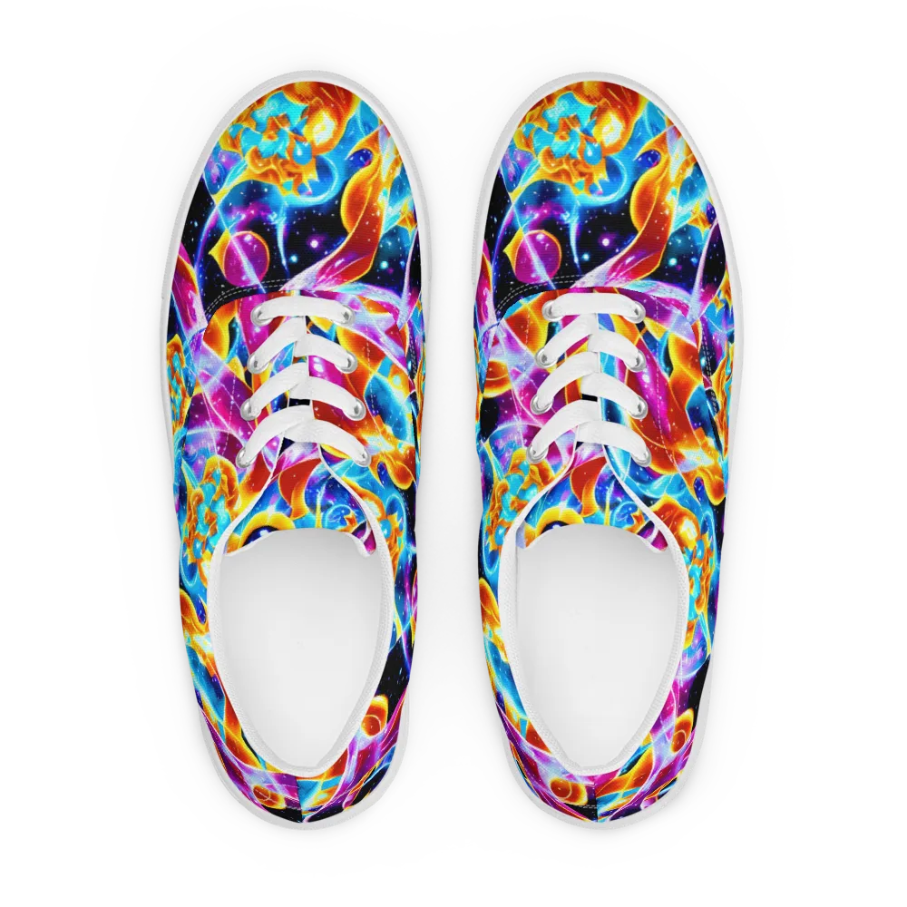 Radiant Gravity on Men's Lace-Up Canvas Shoes — Front