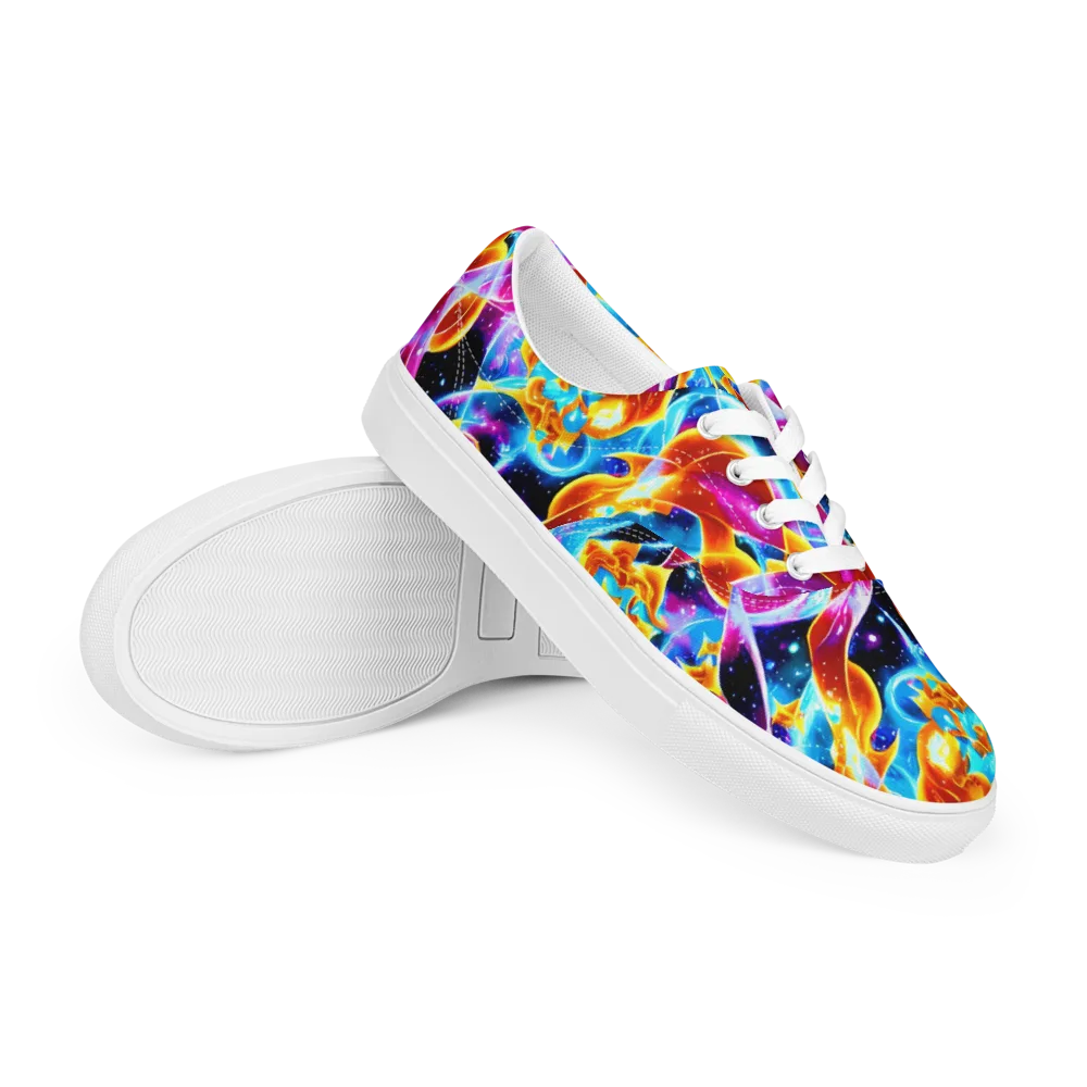 Radiant Gravity on Men's Lace-Up Canvas Shoes — Right Front