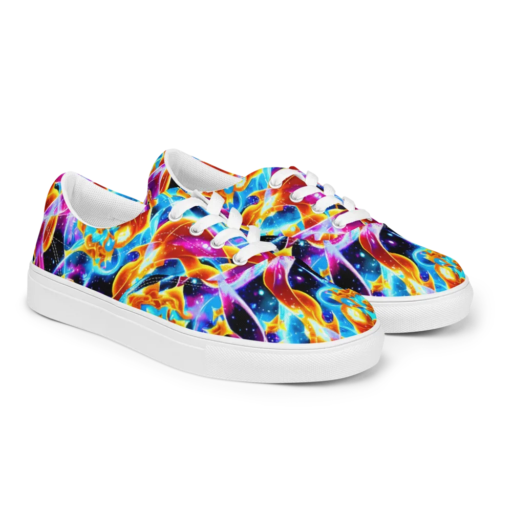 Radiant Gravity on Men's Lace-Up Canvas Shoes — Right Front
