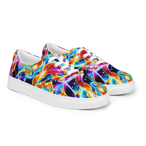 Radiant Gravity on a Men's Lace-Up Canvas Shoes