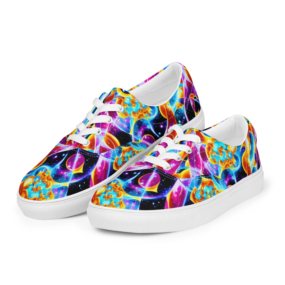 Radiant Gravity on Men's Lace-Up Canvas Shoes — Left Front
