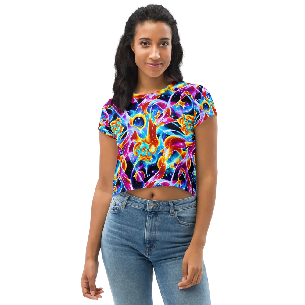 Radiant Gravity on Crop Tee — Front