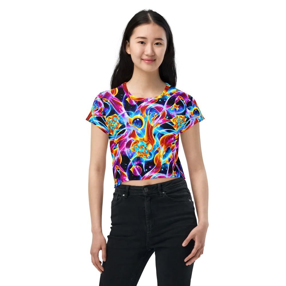 Radiant Gravity on Crop Tee — Front