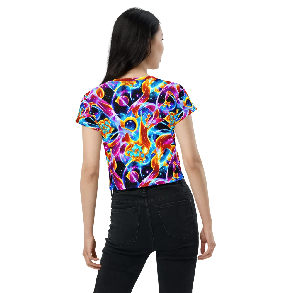 Radiant Gravity on Crop Tee — Back