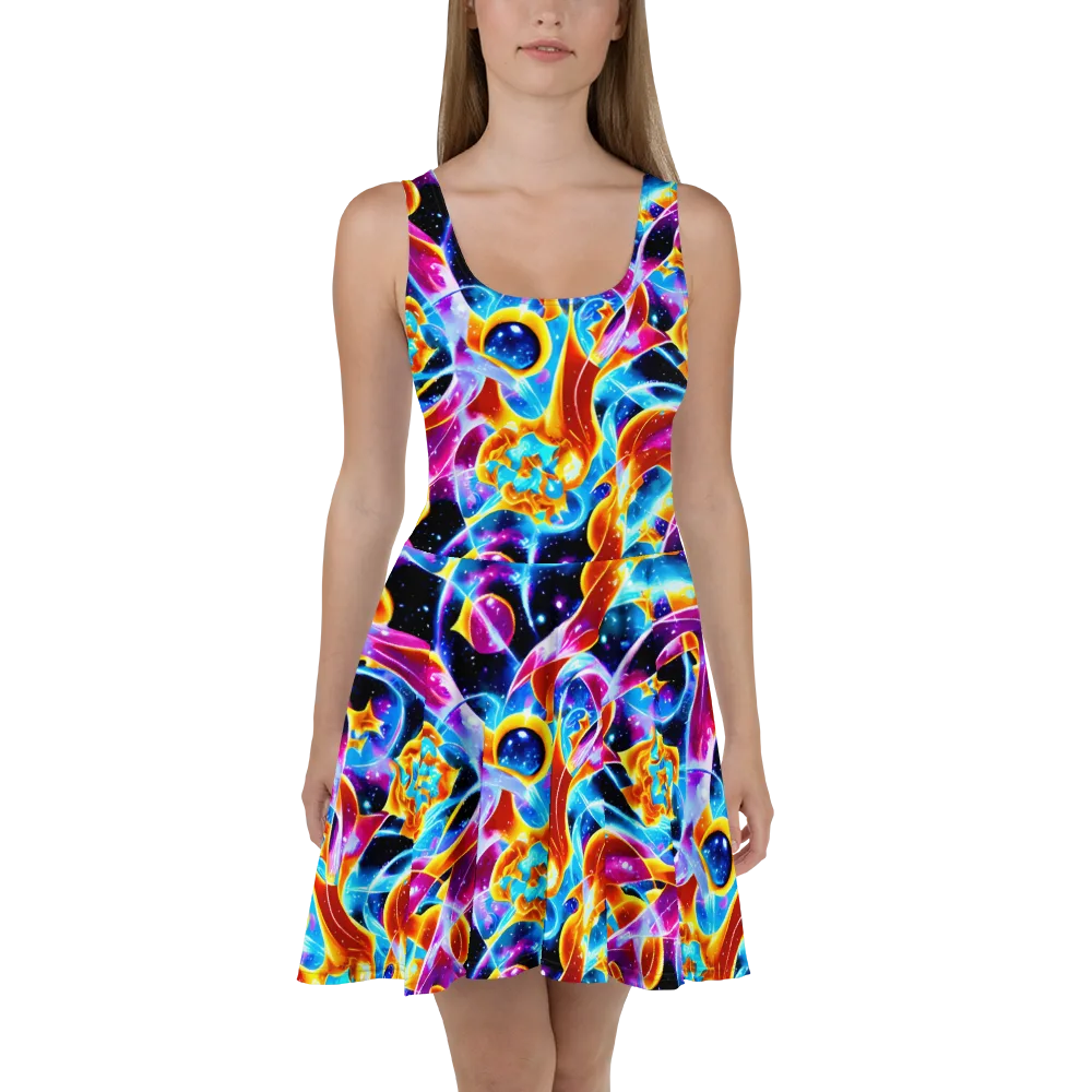 Radiant Gravity on Skater Dress — Front