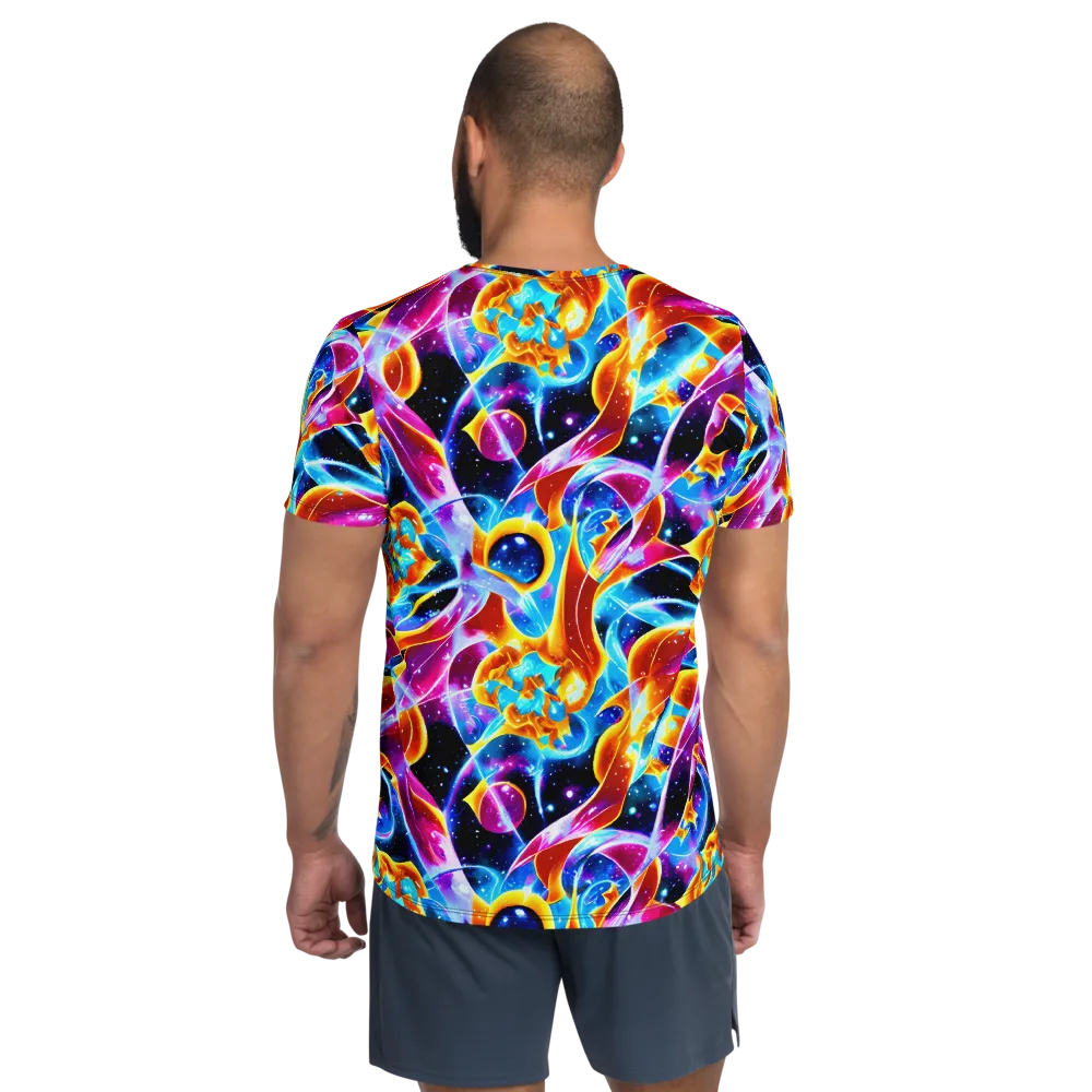 Radiant Gravity on Men's Athletic T-Shirt — Back