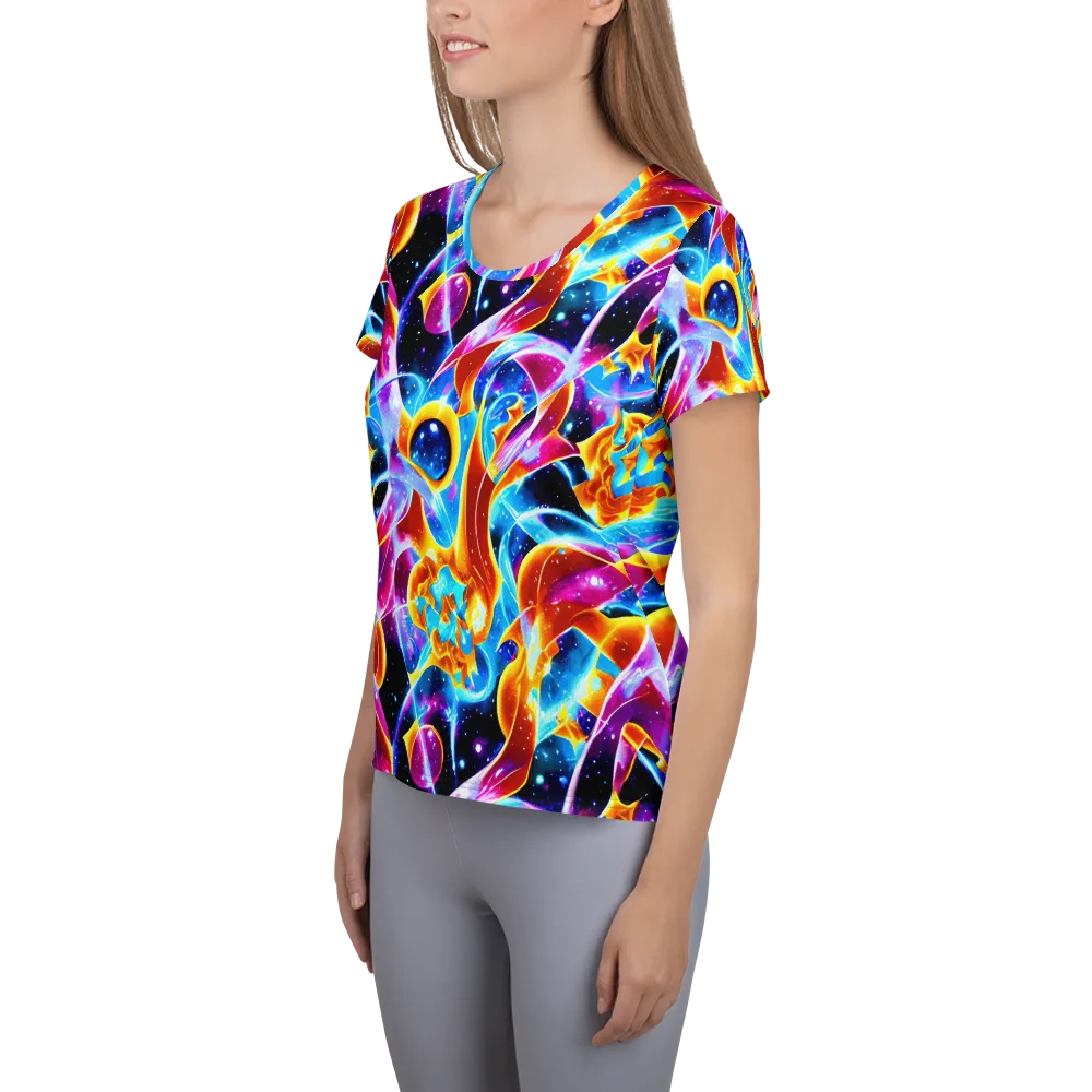 Radiant Gravity on Women's Athletic T-Shirt — Left