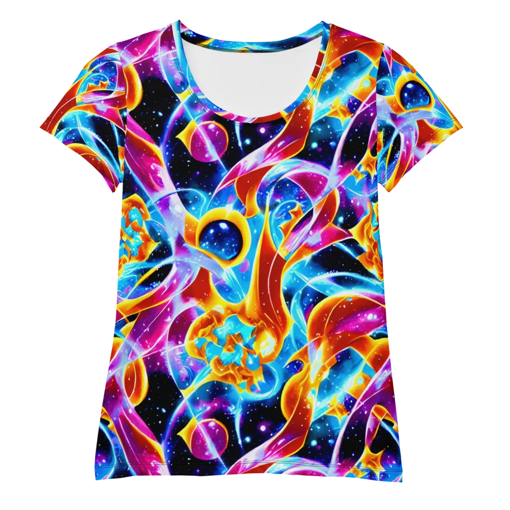 Radiant Gravity on Women's Athletic T-Shirt — Front