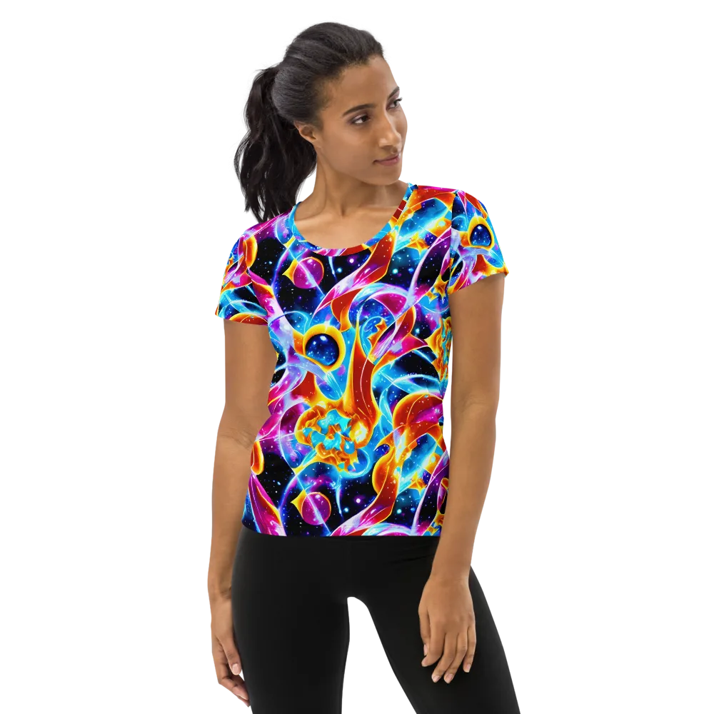 Radiant Gravity on Women's Athletic T-Shirt — Front
