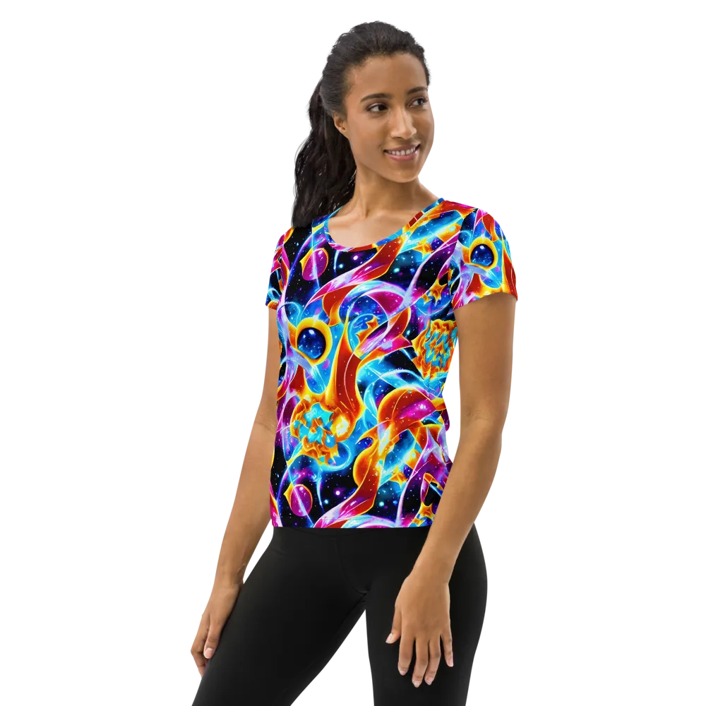 Radiant Gravity on Women's Athletic T-Shirt — Left