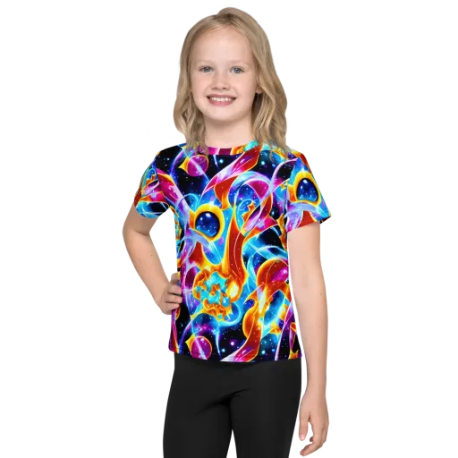 Radiant Gravity on a Kids Crew Neck T-Shirt