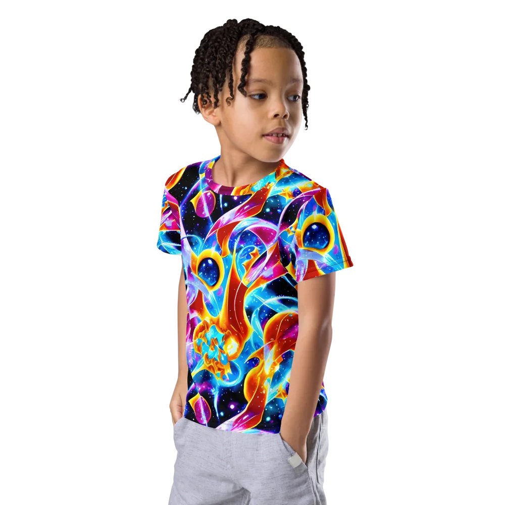 Radiant Gravity on Kids Crew Neck T-Shirt — Left Front