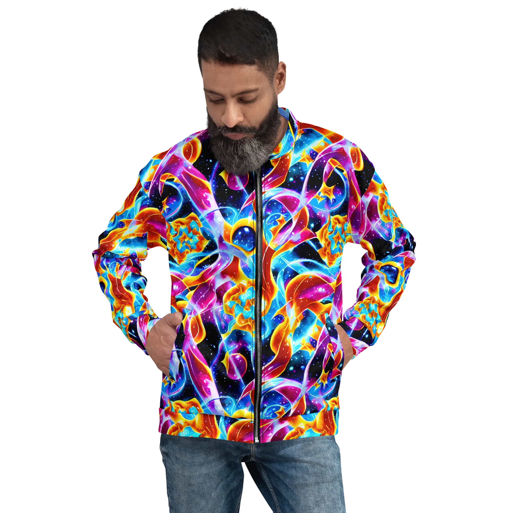 Radiant Gravity on Bomber Jacket — Front