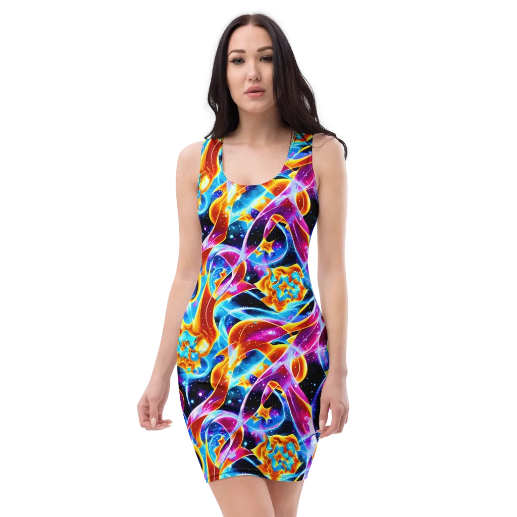 Radiant Gravity on Bodycon Dress — Front