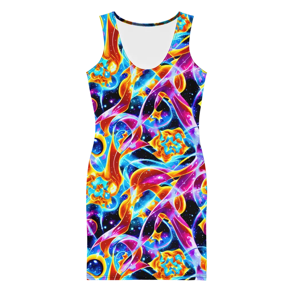 Radiant Gravity on Bodycon Dress — Front