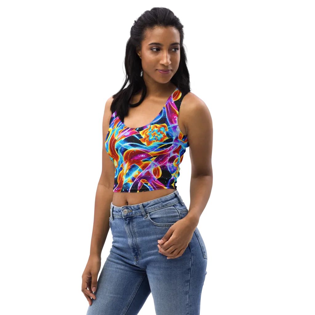 Radiant Gravity on Crop Top — Left Front