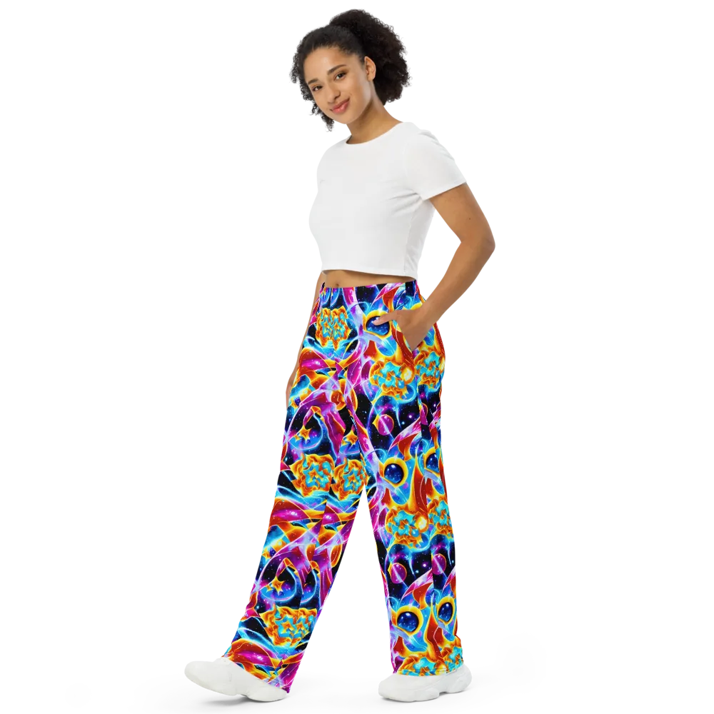 Radiant Gravity on Wide-Leg Pants — Left Front